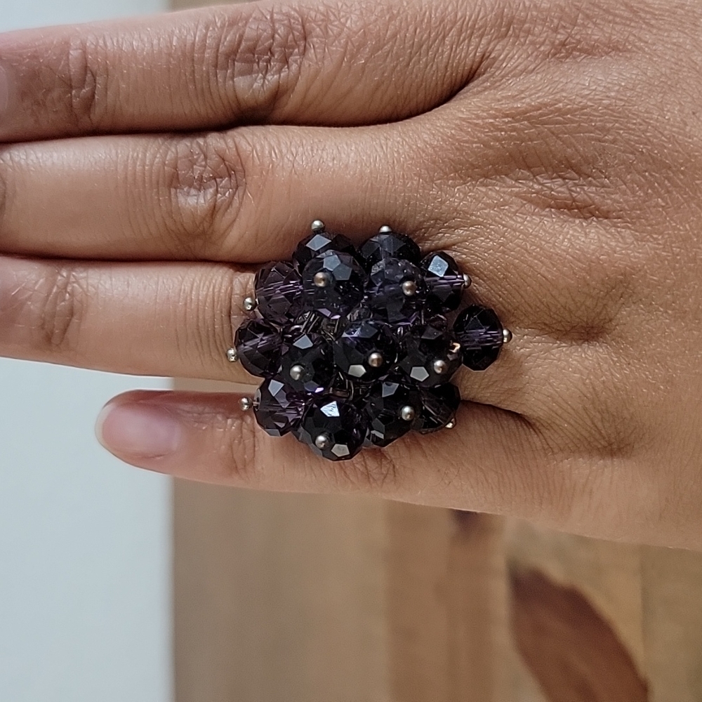 Purple Cluster Ring - image 7